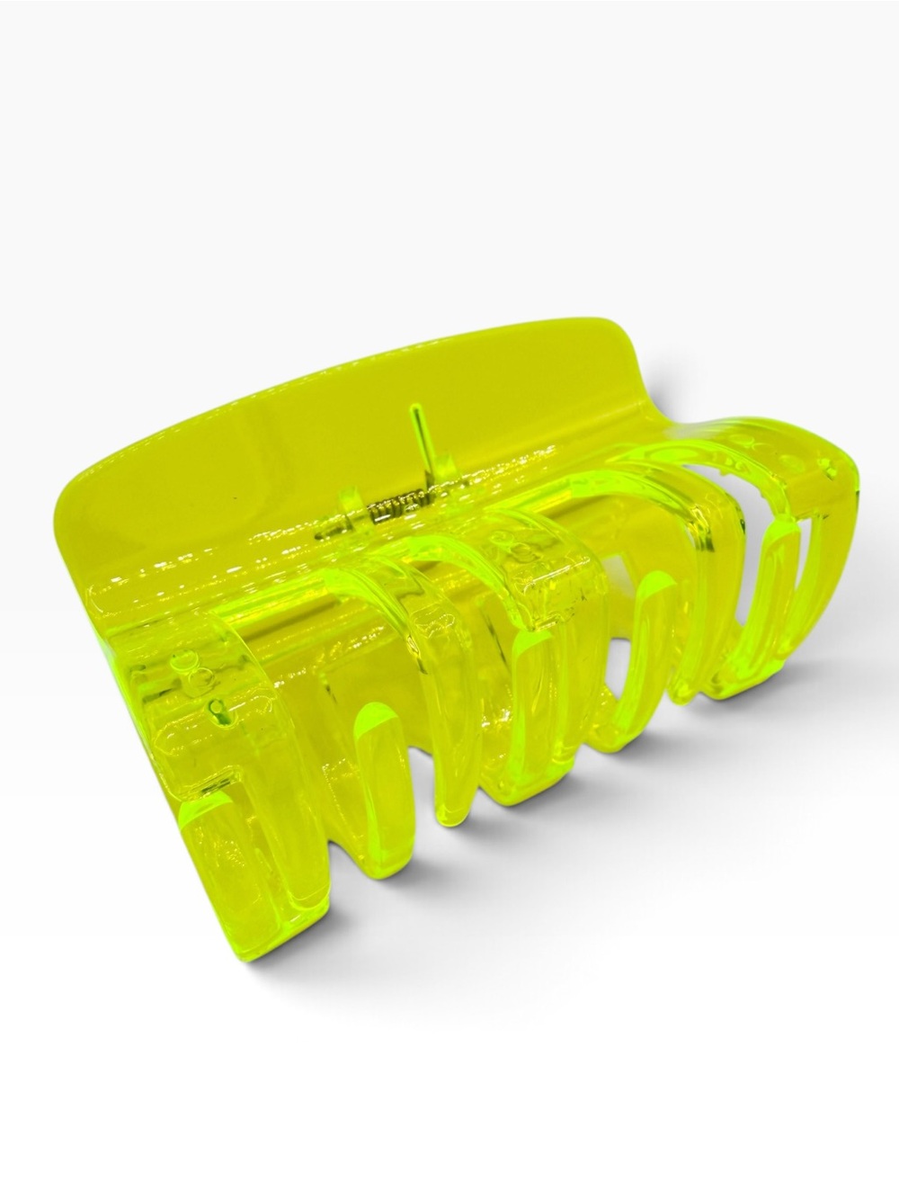 Fluorescent Yellow Large Acrylic Hair Clip New